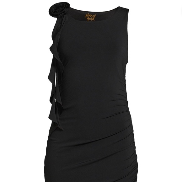 Planet Gold Juniors Rosette Double Layer Dress - Picture 1 of 5